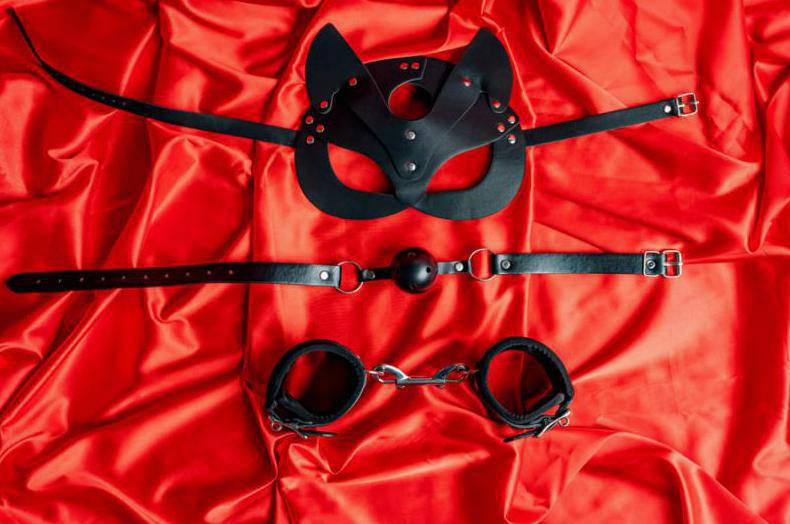 Czarny ball gag